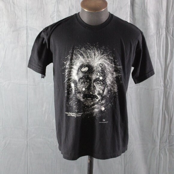 Vintage Graphic T-shirt Einstein Stars Graphic - Men's Large - Picture 1 of 9